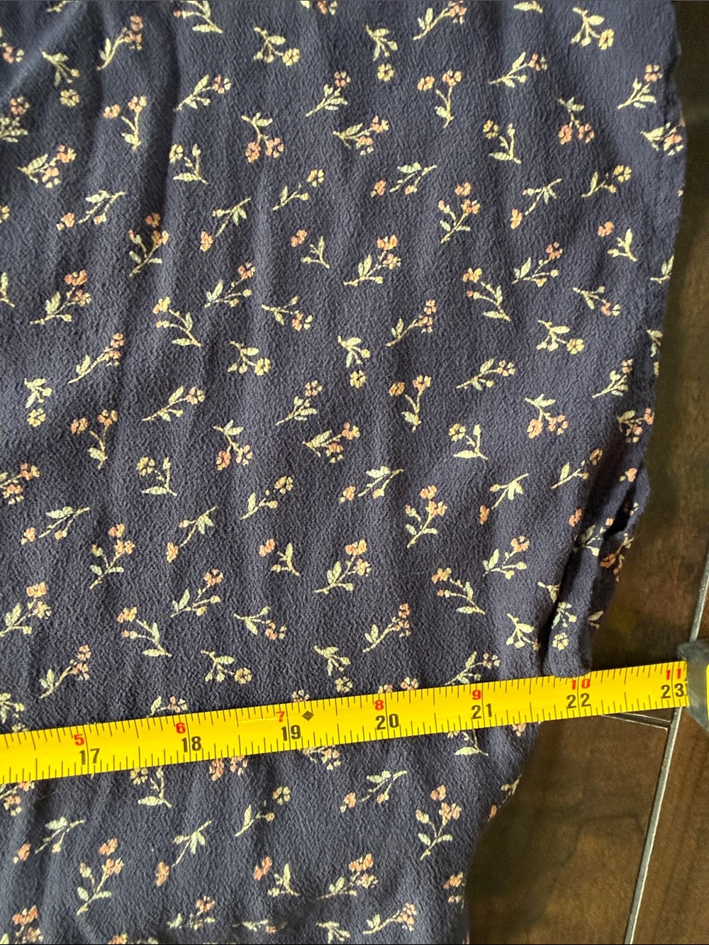 Madewell Navy Floral V-Neck Button-Down Dress - Picture 8 of 10